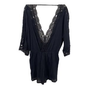 La Blanca Resortwear Crochet Lace‎ Romper Sz M